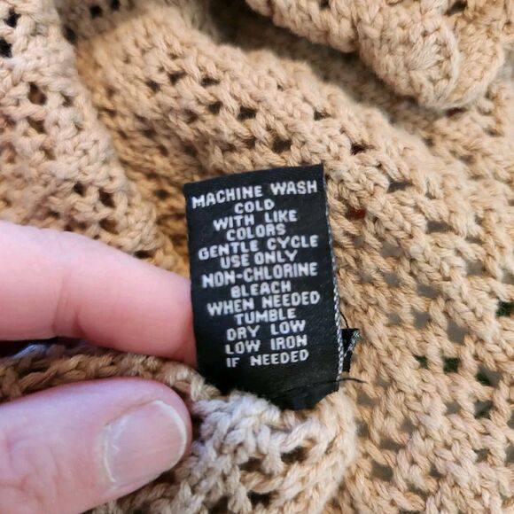 VTG Y2K Wet Seal Sweater Vest Sz Medium Womens Boho Crop Cardigan Hippie… - Picture 9 of 11